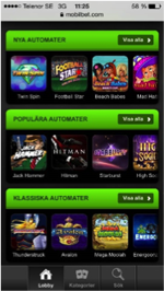 Mobilbet spelvy Mobilbet spelvy