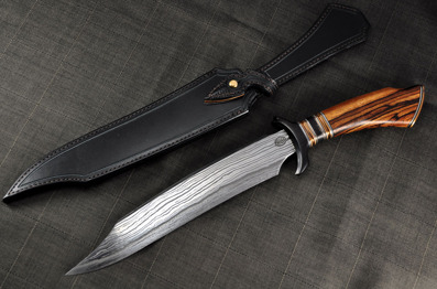 Bowie - Citadell blade with Zebrano, Bronze and Buffalo horn handle