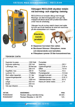 Ronda 370. Våtsug med återvinningsfunktion Ronda 370. Våtsug med återvinningsfunktion