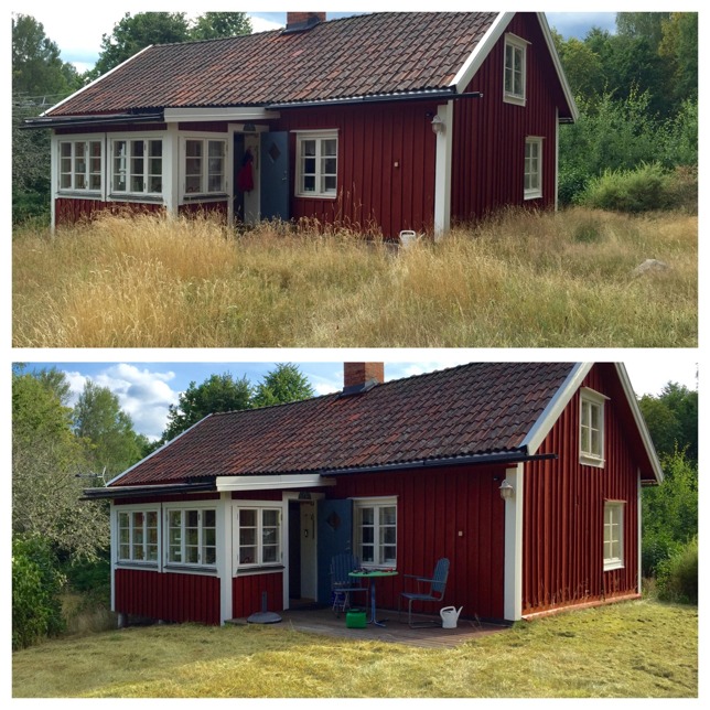 Före och Efter i mammas stuga Före och Efter i mammas stuga