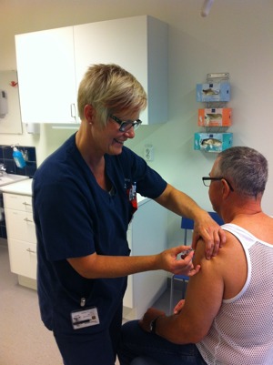 Influensavaccination på Läjeskliniken,  Varberg