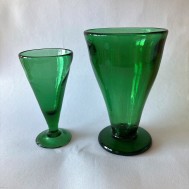 Edvin Ollers Kosta green glass vase