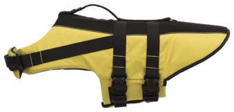 Flytväst för hund, gul/svart - S:35 cm: 42-66 cm