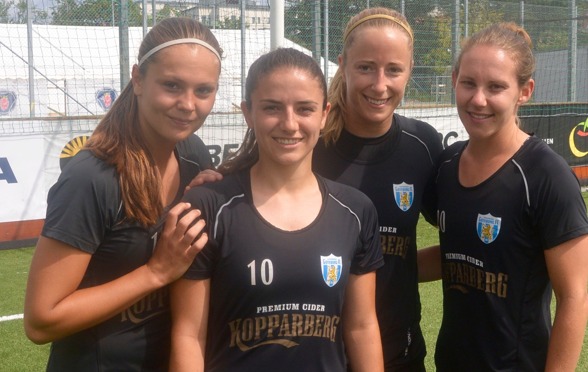 Lieke Martens, Danielle van de Donk, Loes Geurts och Manon Melis sätter holländsk prägel på Göteborg. Lieke Martens, Danielle van de Donk, Loes Geurts och Manon Melis sätter holländsk prägel på Göteborg.