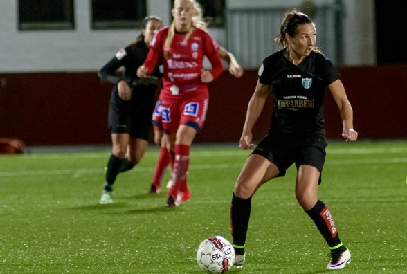 Anna Ahlstrand är KGFC-veteranen som levererat dag ut och dag in under elva allsvenska säsongeR. Foto: PER MONTINI Anna Ahlstrand är KGFC-veteranen som levererat dag ut och dag in under elva allsvenska säsongeR. Foto: PER MONTINI