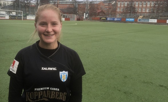 Amerikanska Savannah Levin går i sin systers fotspår - och ser ut att bli en lika stor KGFC-profil som storasyrran Camille. Foto: TORE LUND Amerikanska Savannah Levin går i sin systers fotspår - och ser ut att bli en lika stor KGFC-profil som storasyrran Camille. Foto: TORE LUND