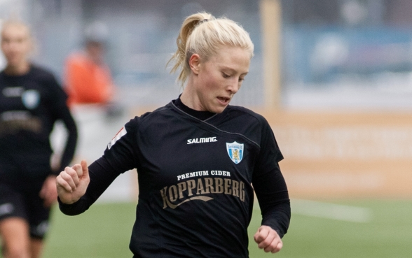 Rebecka Blomqvist gjorde KGFC:s mål och hade utöver det ytterligare flera heta lägen. Foto: PER MONTINI Rebecka Blomqvist gjorde KGFC:s mål och hade utöver det ytterligare flera heta lägen. Foto: PER MONTINI