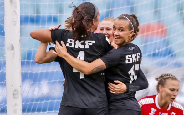 Juia Zigiotti har virvlat in i KGFC-truppen med fart, energi, självförtroende och glädje. Foto: PER MONTINI Juia Zigiotti har virvlat in i KGFC-truppen med fart, energi, självförtroende och glädje. Foto: PER MONTINI