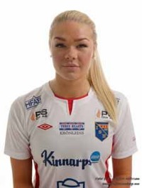 Matilde Abrahamsson stod för båda målen när Halmia besegrade Hittarps IK på bortaplan. Foto: Anders Nilsson Matilde Abrahamsson stod för båda målen när Halmia besegrade Hittarps IK på bortaplan. Foto: Anders Nilsson