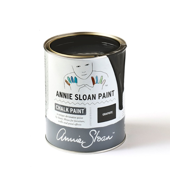 Annie Sloan kulör Graphite, mest populär bland Chalk Paint kulörerna. Graphite finns även som väggfärg.