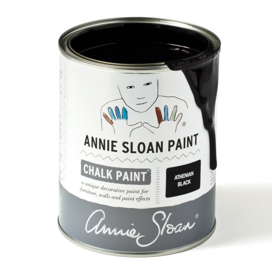 Athenian Black en riktigt svart kulör från Annie Sloan, originalet bland de färger som ibland kallas kalkfärg