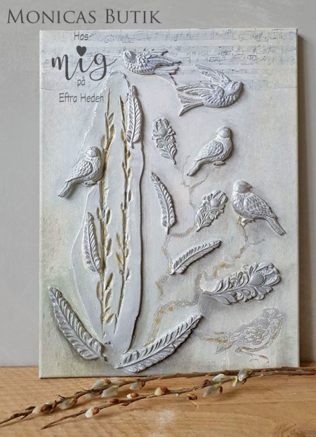 Skapa med IOD Dekorformar, ornament i lufttorkande lera. Ornament på möbler & diy skapande