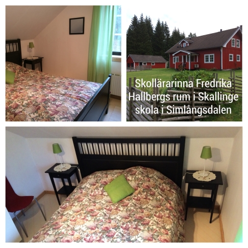 Fredrika Hallbergs rum. Plats för 2 i en 160 säng. Fredrika Hallbergs rum. Plats för 2 i en 160 säng.