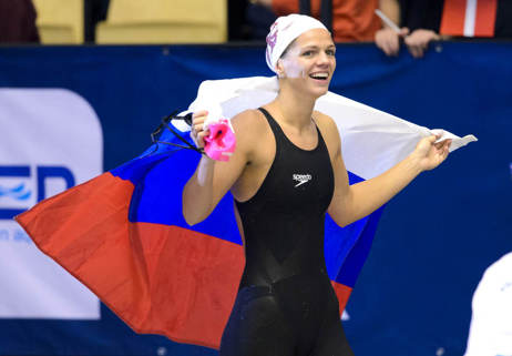 Julia Efimova stod för det enda ind. världsrekordet under EM - på 200m bröstsim.