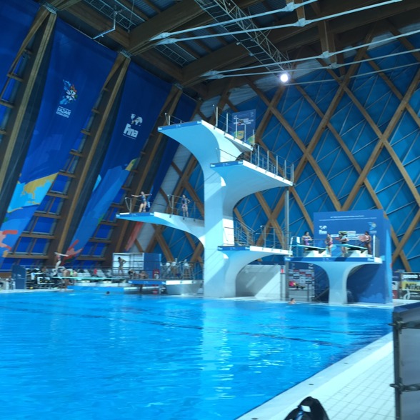 Hopphallen i Kazan, Ryssland, där VM i simhopp 2015 ska avgöras