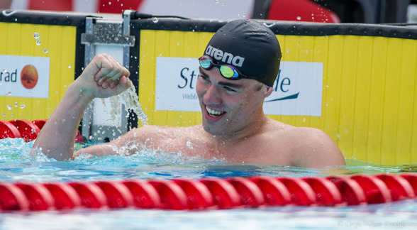 Johannes Skagius vann 50m bröstsim på nytt Mästerskapsrekord
