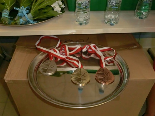 Så här ser årets medaljer ut på EJM. Äntligen fick vi chans att se dem.