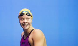 Louise Hansson tog sin första individuella medalj i seniorsammanhang.