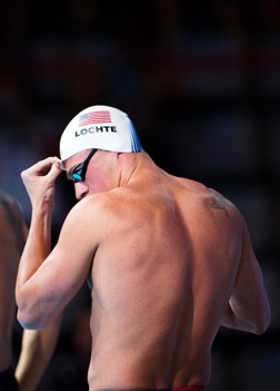 Ryan Lochte simmade 200m fritt försök i morse.
