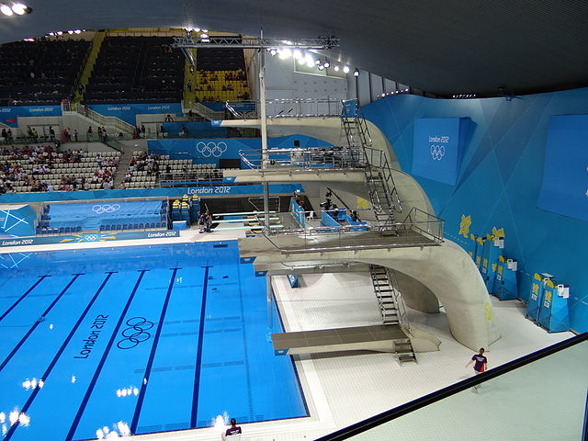 2012 stod London Aquatics Centre värd för OS och nu fyra år senare rymmer arenan EM i simhopp.