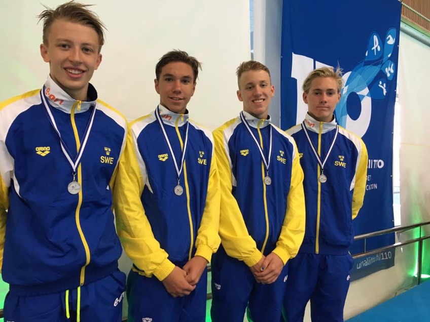 Sverige 2.a 3.57.67 Melker Olsson 1.00.76 Pontus Jonsson 1.07.69 Robin Hanson 56.82 Johan Rydahl 52.40