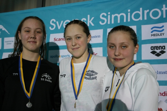 Yngsta flickornas 100m fritt - Astrid Nilsson - Emelie Fast - Sofia Henningsson