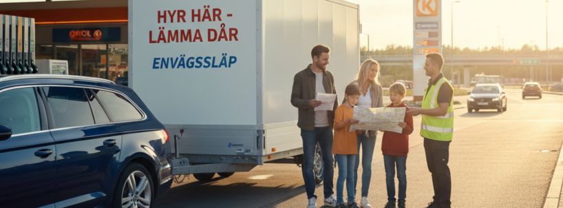 Envägssläp - one way rental - hyr här lämna där hyrsläpvagn