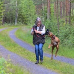 Esther och jag jätteglada efter lyckat personspår 