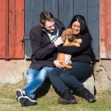 Familjen Anna Konradsson med "Zelda" Miss Brun