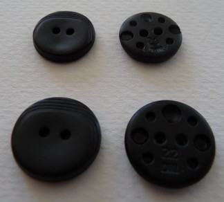 Knapp  plast 13 mm och 15 mm - knapp svart 13 mm