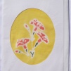 Sidenmåleri kort med kuvert - Sidenmåleri gul
