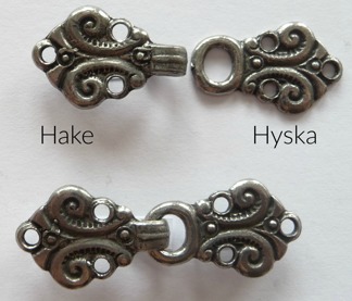 Tenn Hyska och Hake 25 mm - Tennhake/hyska