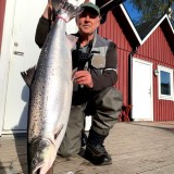 Miran Jaha, lax, 12,5 kg och 102 cm. Fångad på Gröningen Norra 9/5.