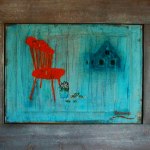 The Rib backed chair Oilcanvas 45x 50 cm