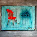 Pinnstolen-The Rib-backed chair Oilcanvas 45x 50 cm