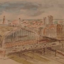Hamburg Hauptbahnhof  Akvarel