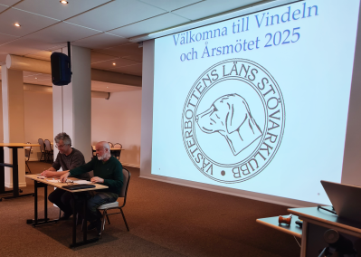 Protokollförare Göran Rönnberg & mötesordförande Gottne Lindgren.