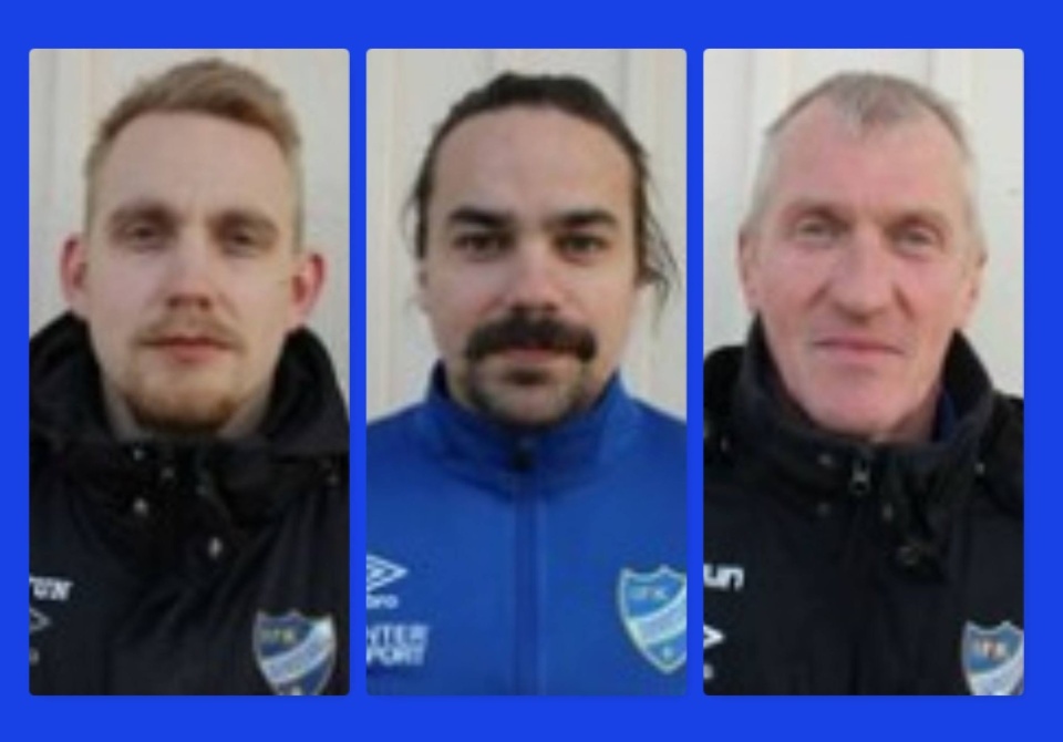 IFK Sundsvalls tränarstab 2021. Fr v Fredrik Enqvist (huvudtränare), Krister Wikner (spelande assisterande) och Anders Aspenrud (målvaktstränare med rätt att vakta kassen vid behov).