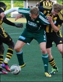 Robert Johansson satte viktiga 2-0-målet mot Svartvik. / Arkivfoto