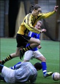 19-årige Zakaria Bel Mekki blev tungan på vågen med sina två mål när Kuben 2 slog serieledarna Sund med 2-0. / Arkivfoto