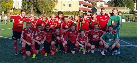 Valbo FF vann division 3 södra Norrland 2014. Lokalfotbollen.nu gratulerar och önskar lycka till i tvåan nästa år. Foto: Valbo FF:s hemsida.