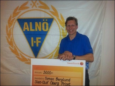 Årets pristagare av Sten-Olof Öberg-priset - Tomas Berglund, Alnö IF 2.