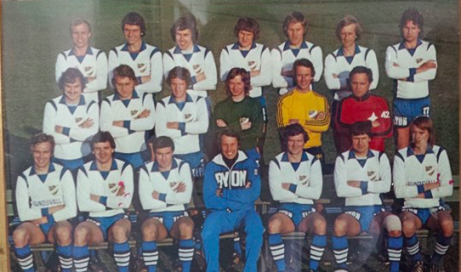 IFK Sundsvalls första allsvenska lag från 1976 med bl a Bosse Börjesson, Calle Fröberg och Tomas Grim.