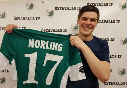 Så här ser han ut - Östavalls tredje och senaste nyförvärv, Andreas Norling från Ytterhogdals IK.