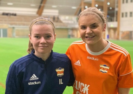 Isabelle Lindgren gjorde matchens enda mål och Emelie Bergh höll nollan när Kovland vann mot Heffnersklubban, Foto; KIF dam