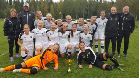 Hille IF, seriesegrare div 2 Södra Norrland, damer 2018. Foto: Hille IF:s hemsida.