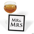 Glas underlägg - MR & MRS
