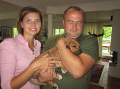 Tanja & Konstantin med sin lilla Disa