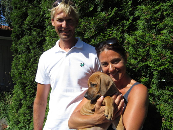 Fredrik & Pernilla med sin Dione