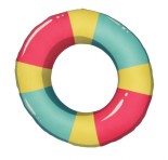 Hundleksak: Vattenlek Ring, flerfärgad, 19cm